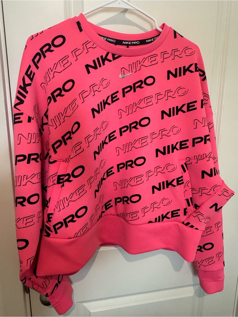 Nike Hot Pink Dri-FIT Athletic Top with Black Trim
